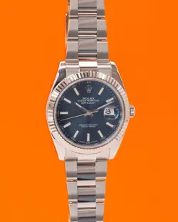 ROLEX DATEJUST 41MM 126334 BLUE DIAL FLUTED BEZEL OYSTER BRACELET 2018