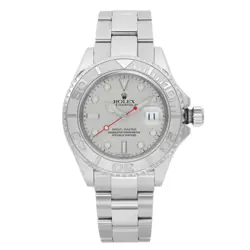 ROLEX YACHT-MASTER 40MM STEEL PLATINUM SILVER DIAL AUTOMATIC MENS WATCH 16622