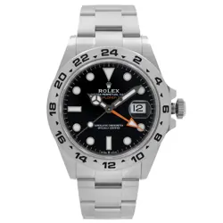 ROLEX EXPLORER II STEEL ORANGE HAND BLACK DIAL AUTOMATIC MEN WATCH 226570