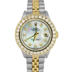 MINT ROLEX DATEJUST 26MM MOTHER OF PEARL DIAMOND 18K GOLD STEEL JUBILEE 69173