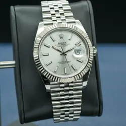 ROLEX DATEJUST 41 126334 SILVER DIAL FLUTED JUBILEE 2023 BOX & PAPERS