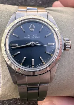 24mm Rolex 6723 circa 1971 Ladies SS Perpetual Oyster; Serviced 2024