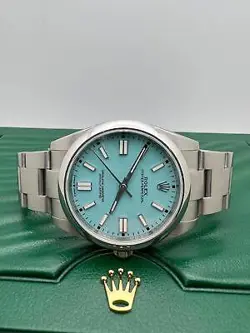 ROLEX OYSTER PERPETUAL 116000 36MM CUSTOM TURQUOISE DIAL BOX SET