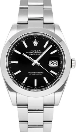 ROLEX DATEJUST 126300 SILVER OYSTER BRACELET WITH SILVER BEZEL