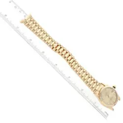 ROLEX PRESIDENT MIDSIZE YELLOW GOLD DIAMOND DIAL LADIES WATCH 68278