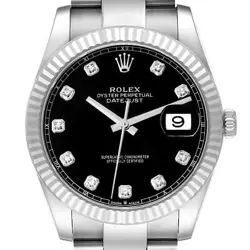 ROLEX DATEJUST 41 STEEL WHITE GOLD DIAMOND DIAL MENS WATCH 126334 BOX CARD
