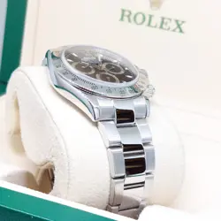 Rolex 40mm Black Indexes Steel Daytona REF: 116520 (AN series)