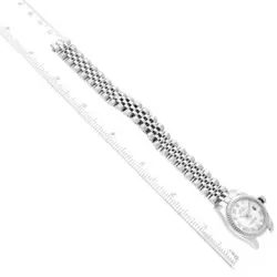 ROLEX DATEJUST STEEL WHITE GOLD WHITE ROMAN DIAL LADIES WATCH 179174