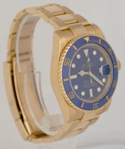 MINT PAPERS Rolex Submariner Date 40 RARE DIAMOND 116618LB Ceramic 18K Watch BOX