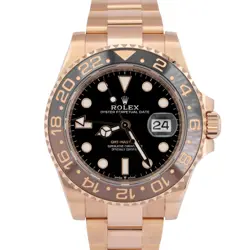 2023 NEW PAPERS ROLEX GMT-MASTER II 18K ROSE GOLD 'ROOT-BEER' 40MM 126715 CHNR