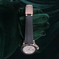 2025 NEW UNWORN Rolex Yacht Master Diamond Pave Rose Gold Ceramic 126655-0005
