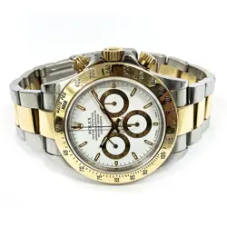 1999 Rolex Cosmograph Daytona 16523, Steel & Gold, 40mm, White Dial, Box & Pa...