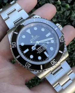 2023 PAPERS ROLEX SUBMARINER NO-DATE STEEL BLACK CERAMIC 41MM 124060 WATCH BOX