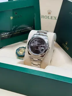 Rolex Datejust 41 Wimbledon Mint Roman Dial Stainless Steel Fluted Bezel Oyster
