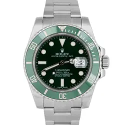 MINT PAPERS ROLEX SUBMARINER DATE HULK GREEN CERAMIC 40MM WATCH 116610 LV BOX