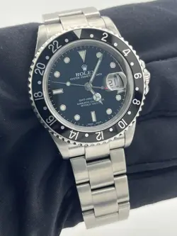 MINT Rolex GMT-Master II 40mm Stainless Steel 16710 Black Men's Watch Papers