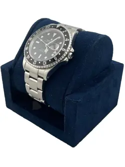 MINT Rolex GMT-Master II 40mm Stainless Steel 16710 Black Men's Watch Papers