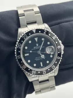 MINT Rolex GMT-Master II 40mm Stainless Steel 16710 Black Men's Watch Papers