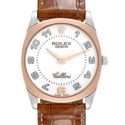ROLEX CELLINI DANAOS WHITE ROSE GOLD MENS WATCH 4233 CARD