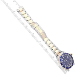 ROLEX SUBMARINER BLUE DIAL STEEL YELLOW GOLD MENS WATCH 16613