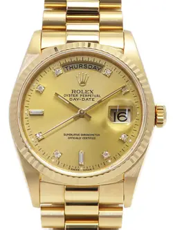 ROLEX DAY DATE DIAMOND 18238A S MEN'S AUTOMATIC #T018