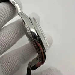 Rolex Oyster Perpetual 34MM 15000 Stainless Steel Batton Gold Dial Watch