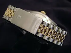 Rolex Mens Datejust 18k Yellow Gold Steel Watch Gold FACTORY Diamond Dial 16233