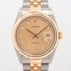 ROLEX DATEJUST 16233G SS×YG AT CHAMPAGNE-HOLICON-FACE