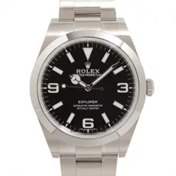 ROLEX EXPLORER I 214270 SS AT BLACK DIAL 4 EXTRA LINKS