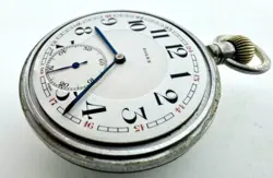 Rolex WW2 1940s Rare British Royal Navy Deck Pocket Watch Enamel Dial, Serviced