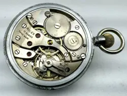 Rolex WW2 1940s Rare British Royal Navy Deck Pocket Watch Enamel Dial, Serviced