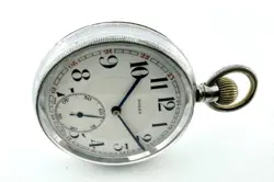 Rolex WW2 1940s Rare British Royal Navy Deck Pocket Watch Enamel Dial, Serviced