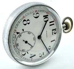 Rolex WW2 1940s Rare British Royal Navy Deck Pocket Watch Enamel Dial, Serviced