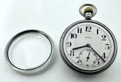 Rolex WW2 1940s Rare British Royal Navy Deck Pocket Watch Enamel Dial, Serviced