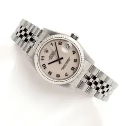 Rolex 31 Women's Steel Midsize Watch 68274 Arabic Computer Panel 1998 Birth