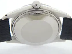 Mens Rolex Date 15000 Stainless Steel Watch Domed Bezel White Arabic Dial
