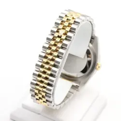 Rolex 18K Gold Combo 10P Diamond Gray Silver Dayjust 36mm Men's Watch 116233