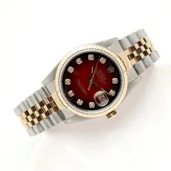 Rolex Vintage 16233 Combo 36 Men's Watch Burgundy After-Set 10-Point Diamond