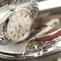 Rolex Vintage 1601 Steel Men's Watch Glitter Dial Antique 1970 Birth - SKU