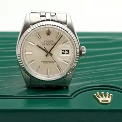 Rolex Vintage 1601 Steel Men's Watch Glitter Dial Antique 1970 Birth - SKU