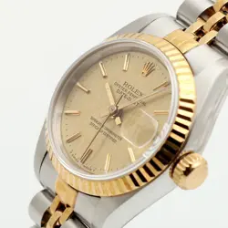 Rolex Vintage Lady Datejust 69173 Comb 26 Women's Watch Linen Dial 1989 Birth