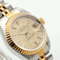 Rolex Vintage Lady Datejust 69173 Comb 26 Women's Watch Linen Dial 1989 Birth
