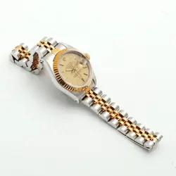 Rolex Vintage Lady Datejust 69173 Comb 26 Women's Watch Linen Dial 1989 Birth