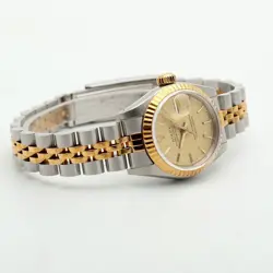 Rolex Vintage Lady Datejust 69173 Comb 26 Women's Watch Linen Dial 1989 Birth