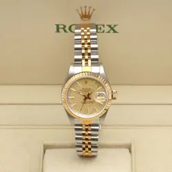 Rolex Vintage Lady Datejust 69173 Comb 26 Women's Watch Linen Dial 1989 Birth