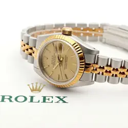 Rolex Vintage Lady Datejust 69173 Comb 26 Women's Watch Linen Dial 1989 Birth