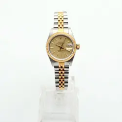 Rolex Vintage Lady Datejust 69173 Comb 26 Women's Watch Linen Dial 1989 Birth