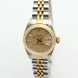 Rolex Vintage Lady Datejust 69173 Comb 26 Women's Watch Linen Dial 1989 Birth