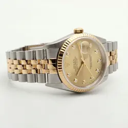 Rolex Elegant Vintage Datejust 16233G Watch with Original Ten Point Diamond 1998