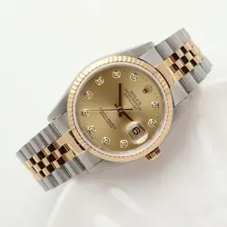 Rolex Elegant Vintage Datejust 16233G Watch with Original Ten Point Diamond 1998
